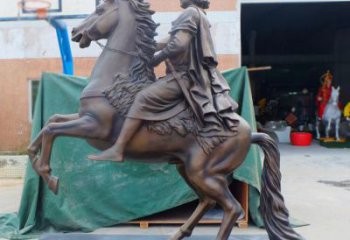 骑士雕塑厂家，古罗马人物雕塑，仿铜西方人物雕塑小品