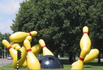 保龄球雕塑 公园保龄球雕塑
