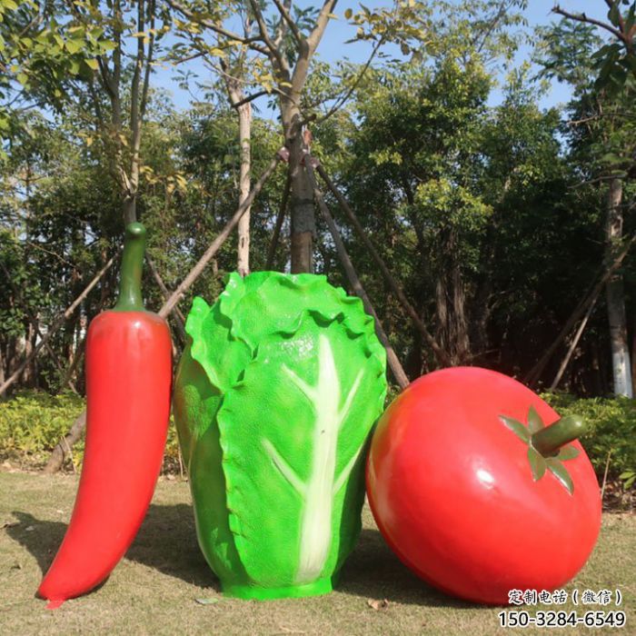 仿真青椒雕塑 店门口园林雕塑 蔬菜小品
