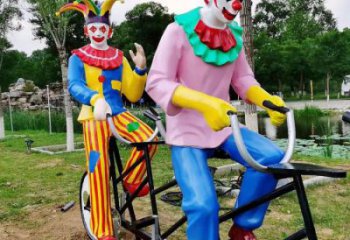 彩绘小丑雕塑 大型城市雕塑 商业街摆件