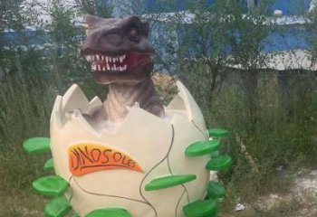 公园恐龙蛋雕塑厂家 酒店门口雕塑 彩绘摆件